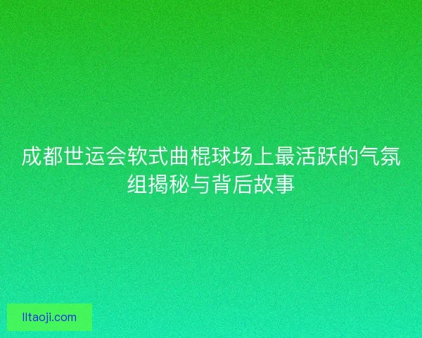 成都世运会软式曲棍球场上最活跃的气氛组揭秘与背后故事