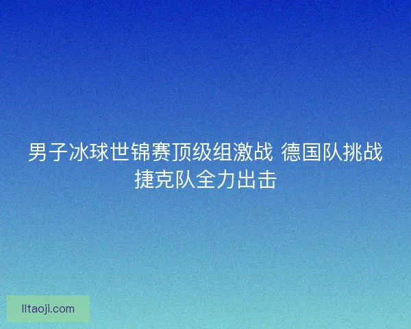 男子冰球世锦赛顶级组激战 德国队挑战捷克队全力出击